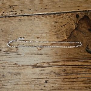 Silver necklace, $15